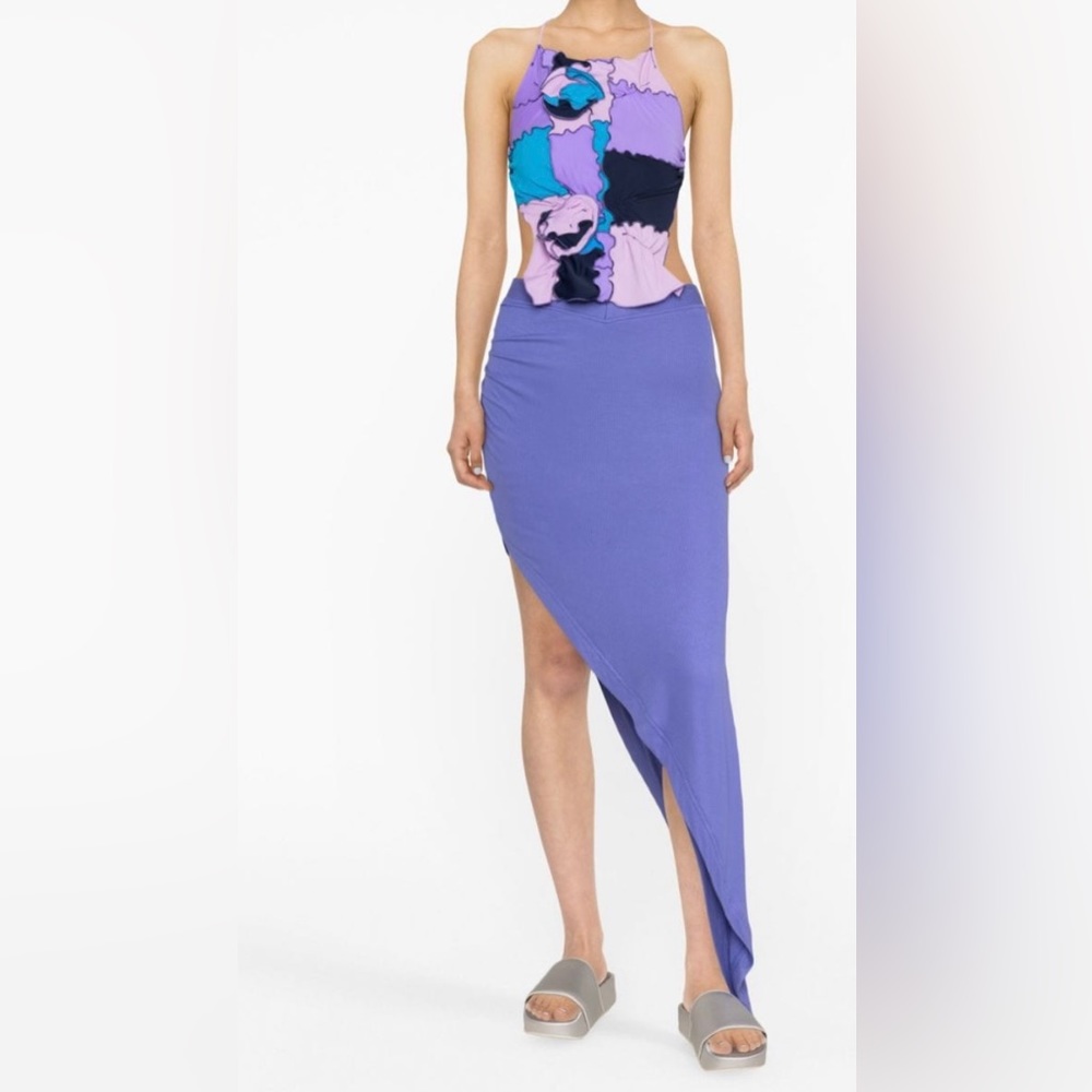 sherris patchwork halterneck  top